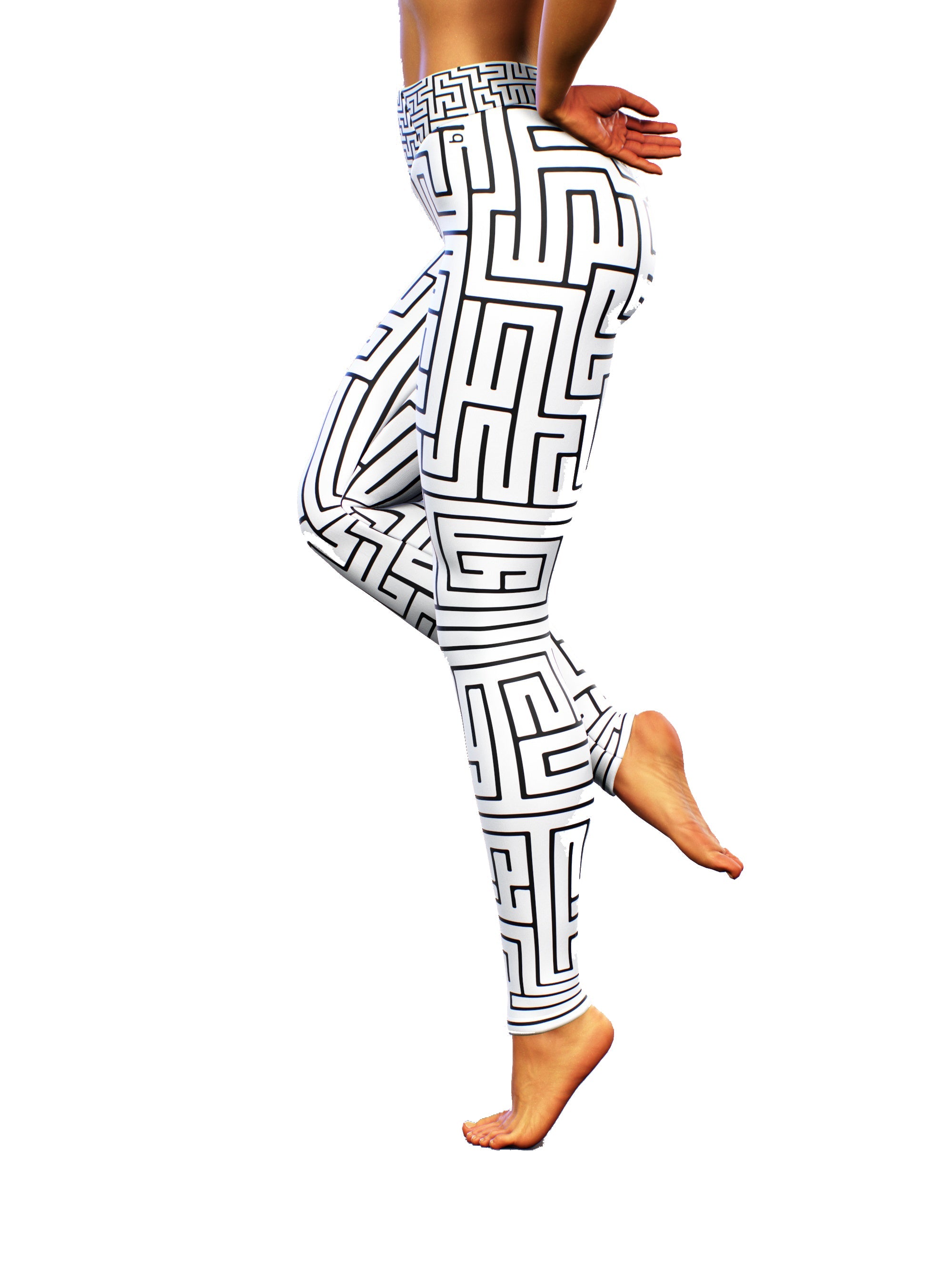 Maze To My Heart Yoga Pants-High waisted leggings-bootysculpted