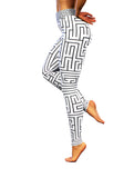 Maze To My Heart Yoga Pants-High waisted leggings-bootysculpted