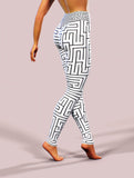 Maze To My Heart Yoga Pants-High waisted leggings-bootysculpted