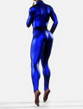 Metallic Blue Leotard-unitard-bootysculpted