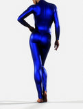 Metallic Blue Leotard-unitard-bootysculpted