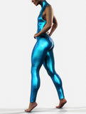 Metallic Blue Mermaid Suit-unitard-bootysculpted
