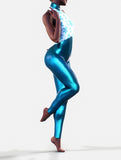 Metallic Blue Winter Suit-unitard-bootysculpted
