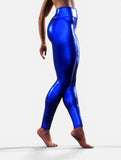 Metallic Blueberry Leggings-High waisted leggings-bootysculpted