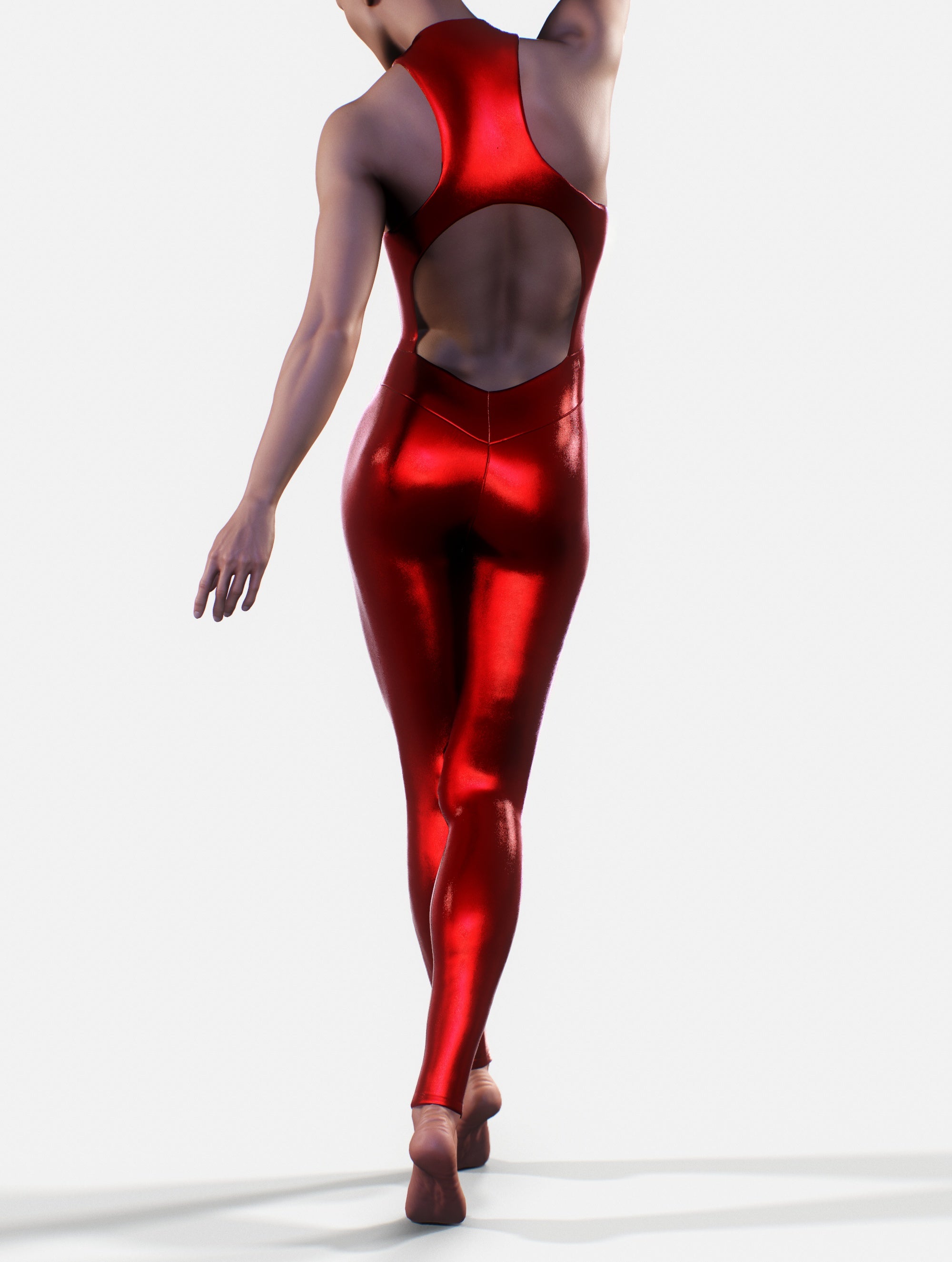 Metallic Red Unitard-unitard-bootysculpted
