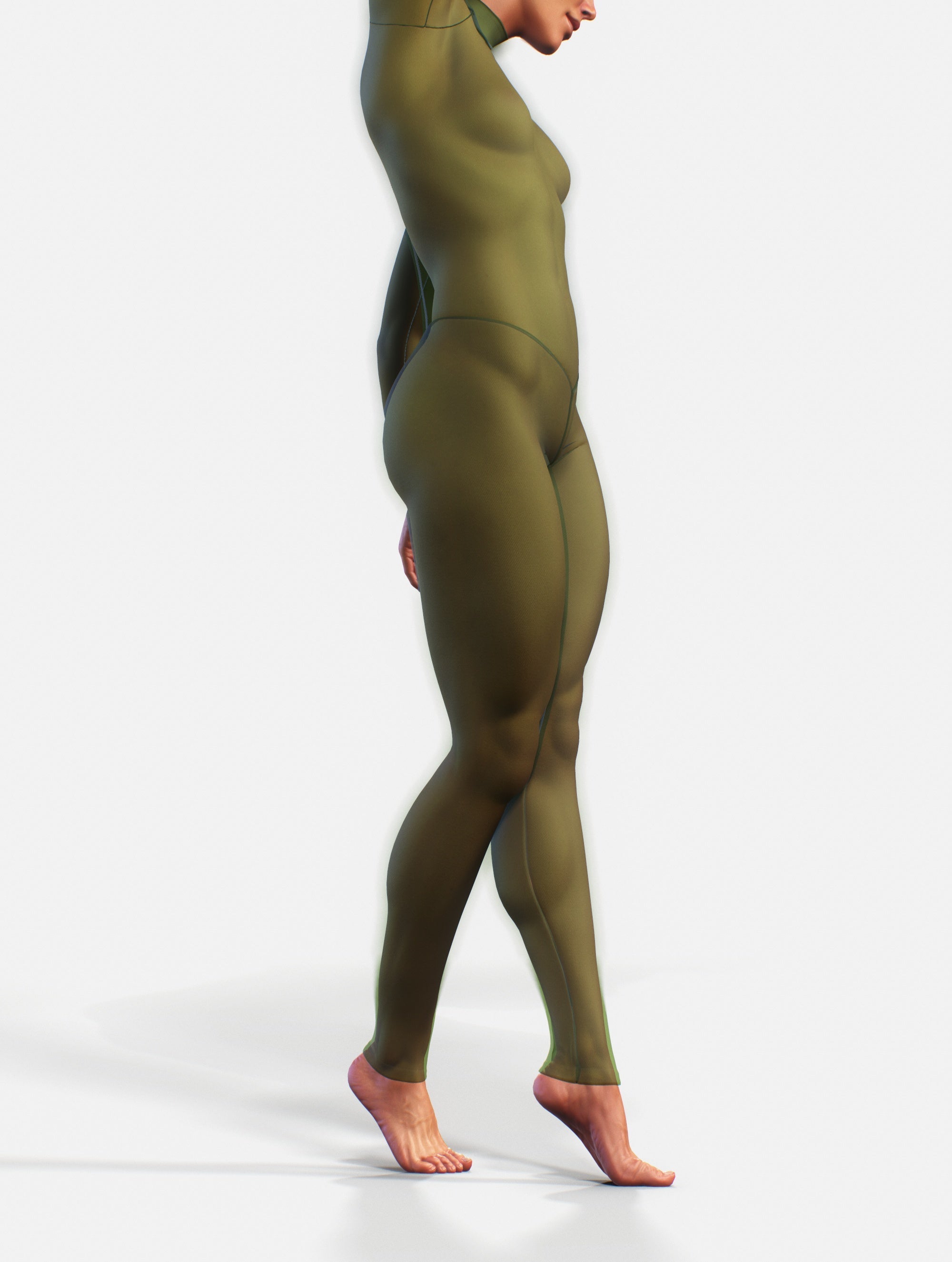 Military Green Mesh Suit-unitard-bootysculpted