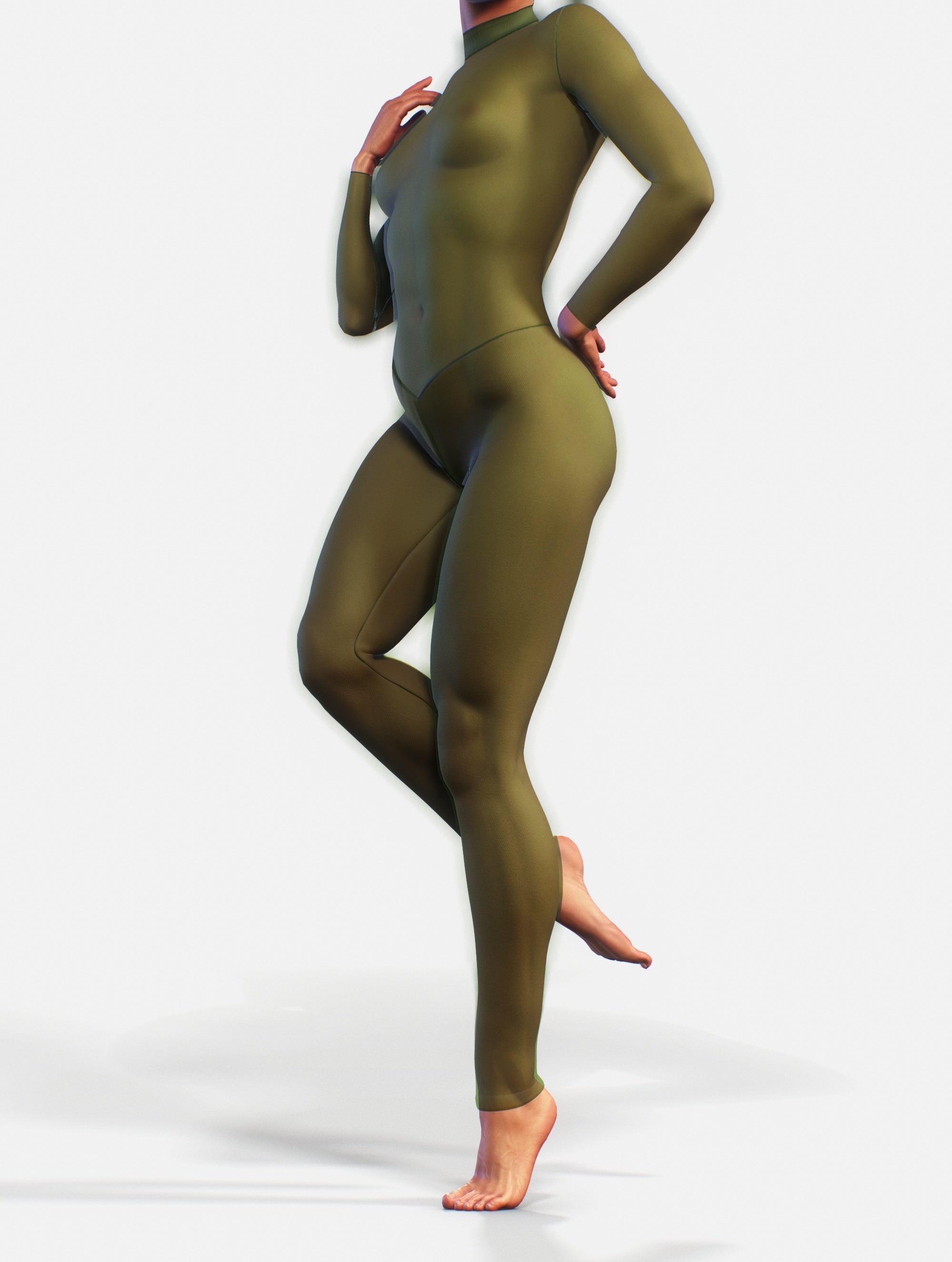 Military Green Mesh Suit-unitard-bootysculpted