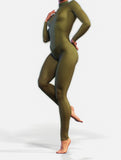 Military Green Mesh Suit-unitard-bootysculpted