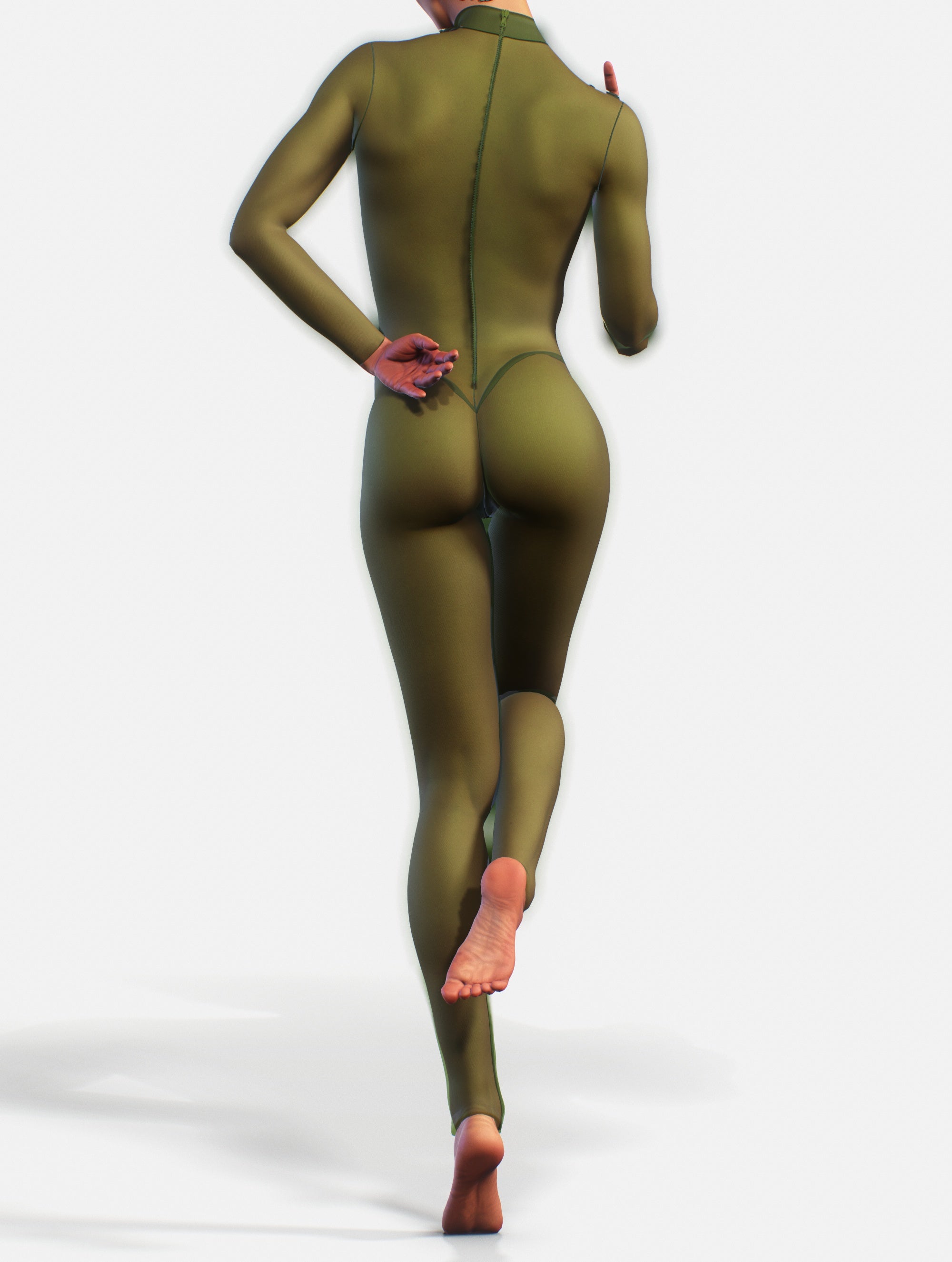 Military Green Mesh Suit-unitard-bootysculpted