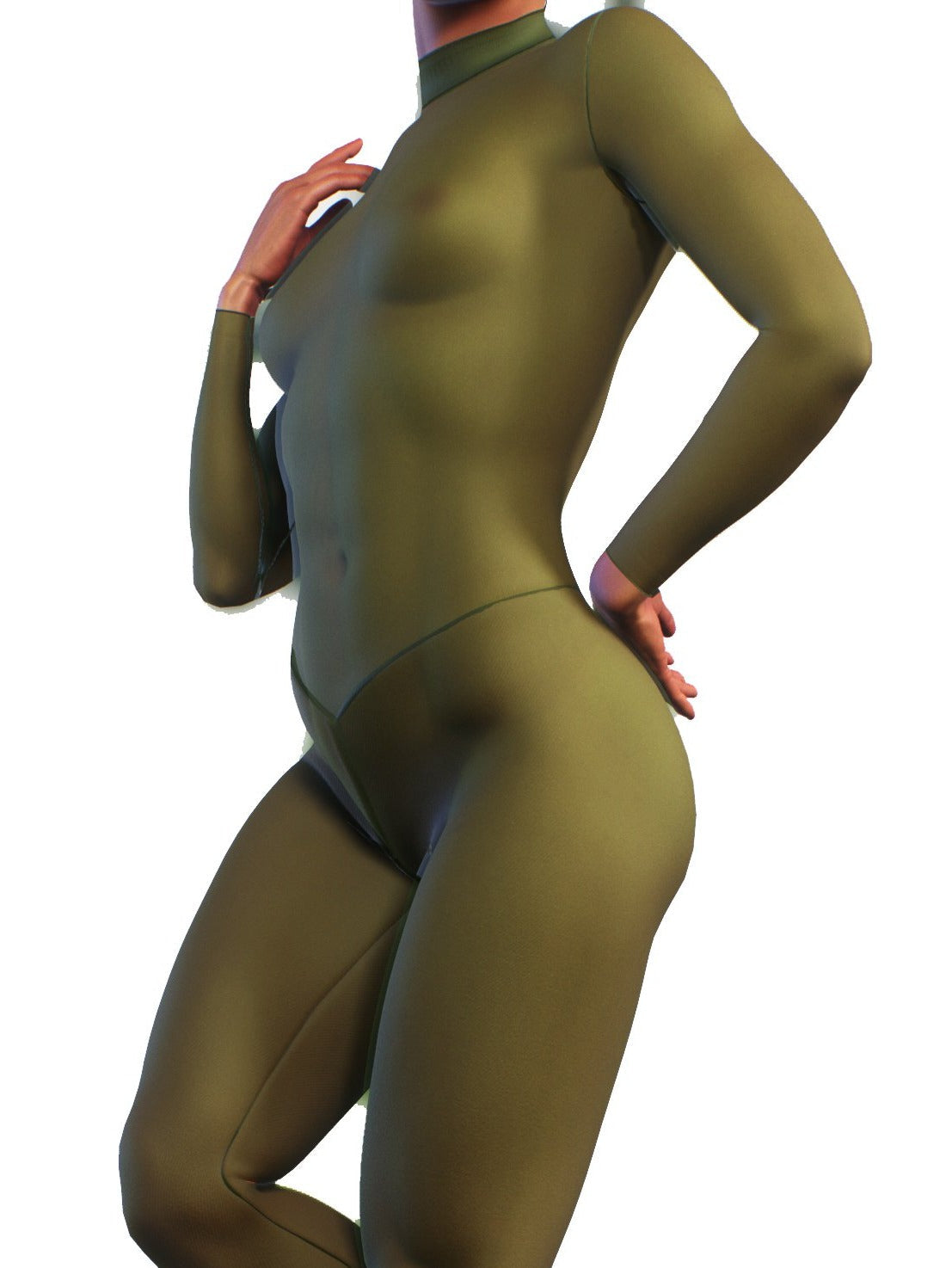 Military Green Mesh Suit-unitard-bootysculpted
