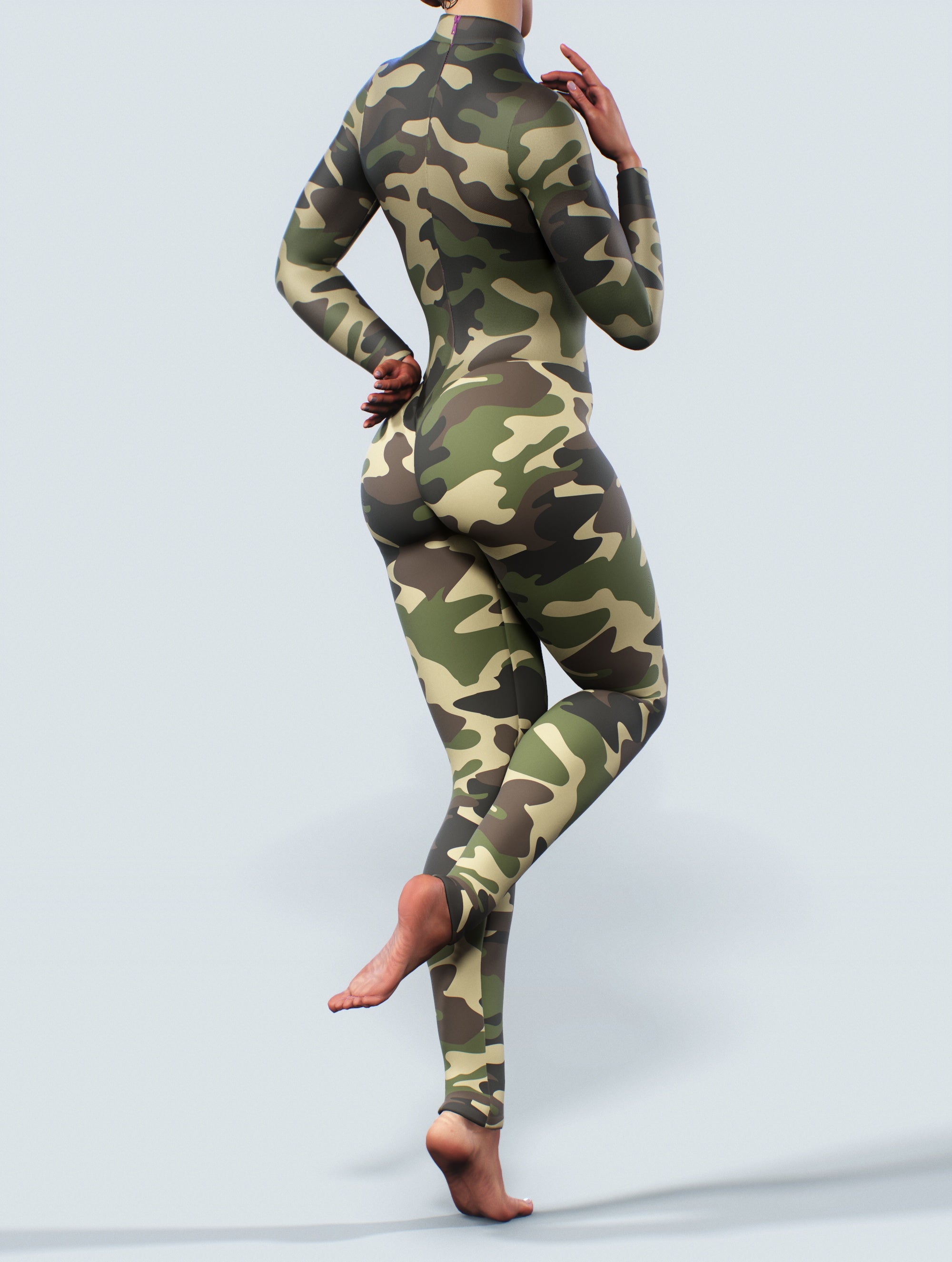 Military Green Unitard-unitard-bootysculpted