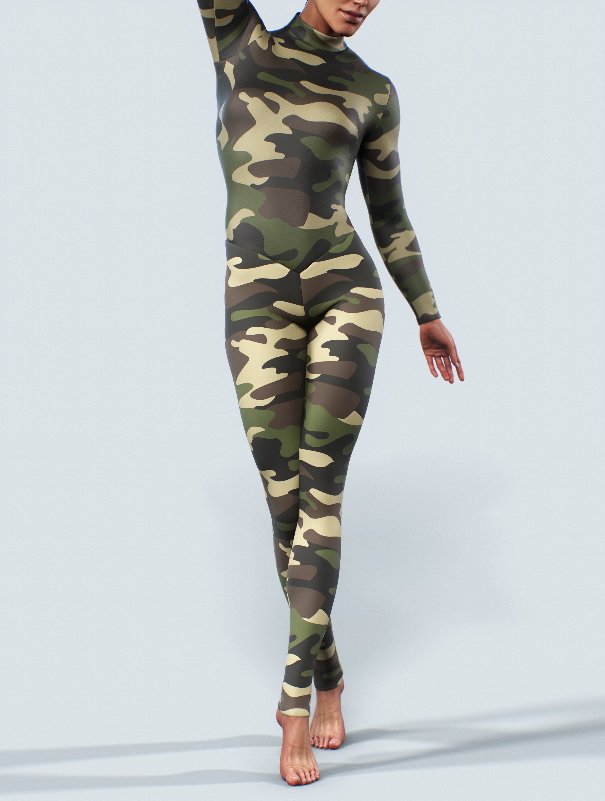 Military Green Unitard-unitard-bootysculpted