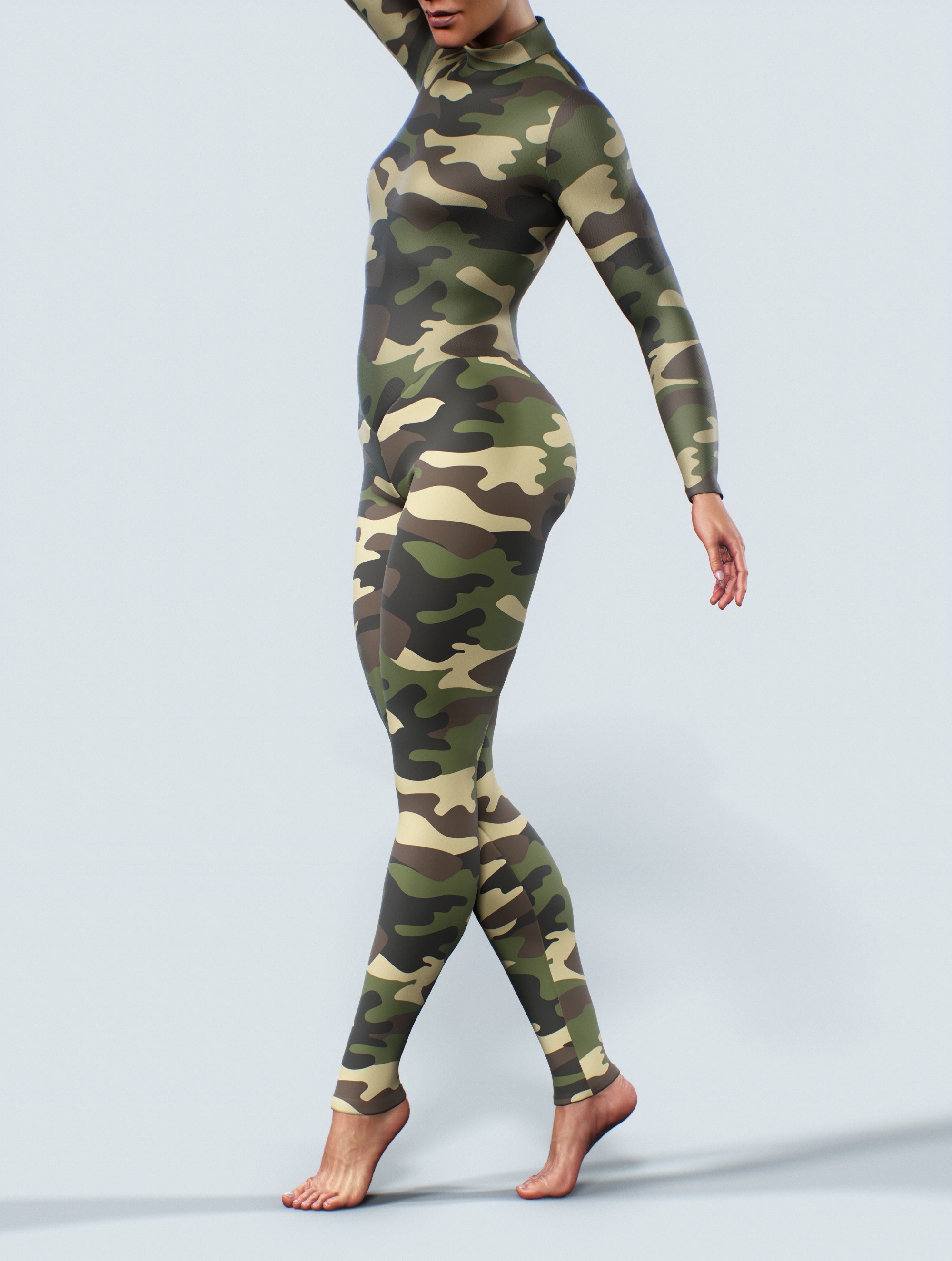 Military Green Unitard-unitard-bootysculpted