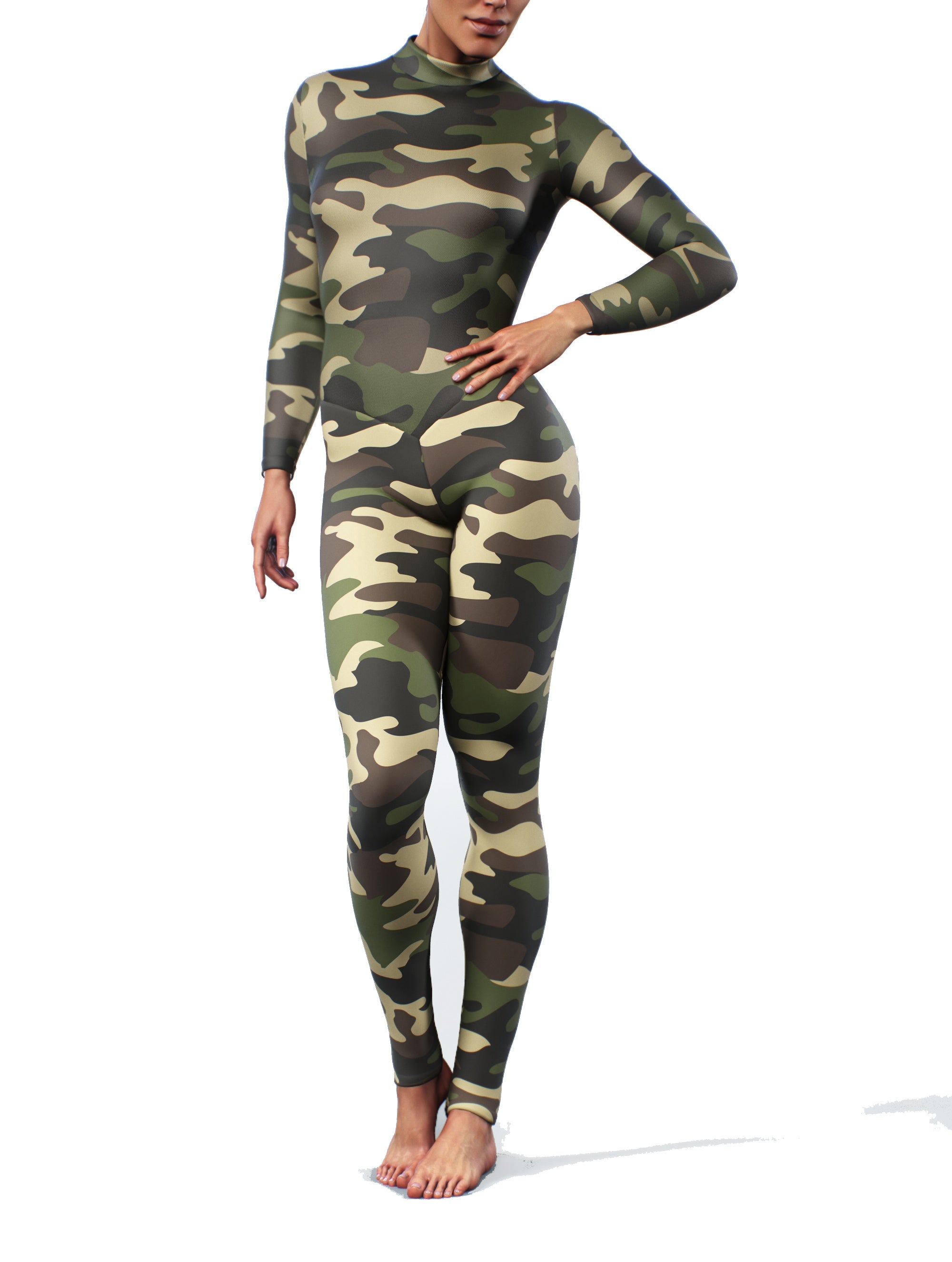 Military Green Unitard-unitard-bootysculpted
