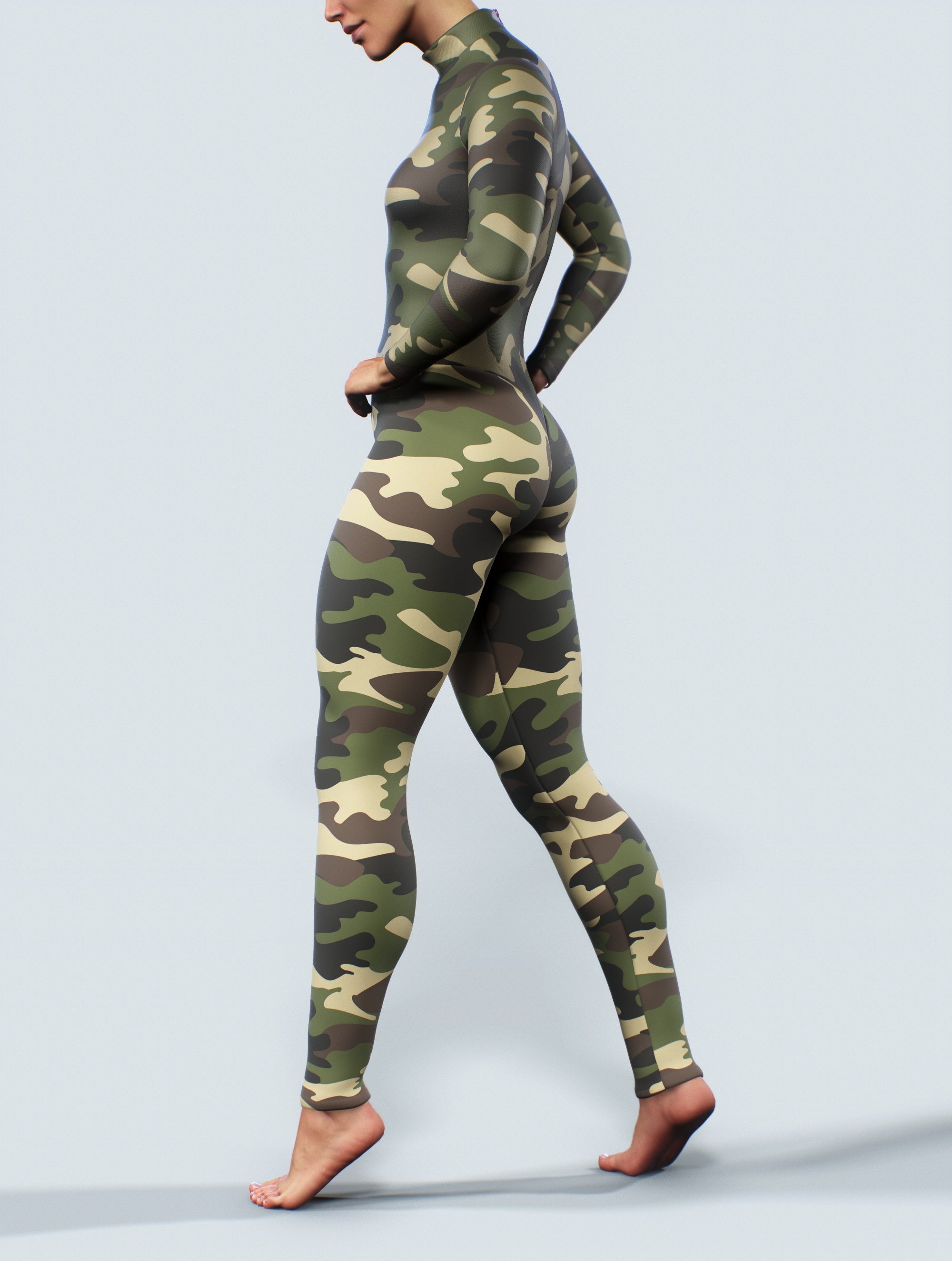 Military Green Unitard-unitard-bootysculpted