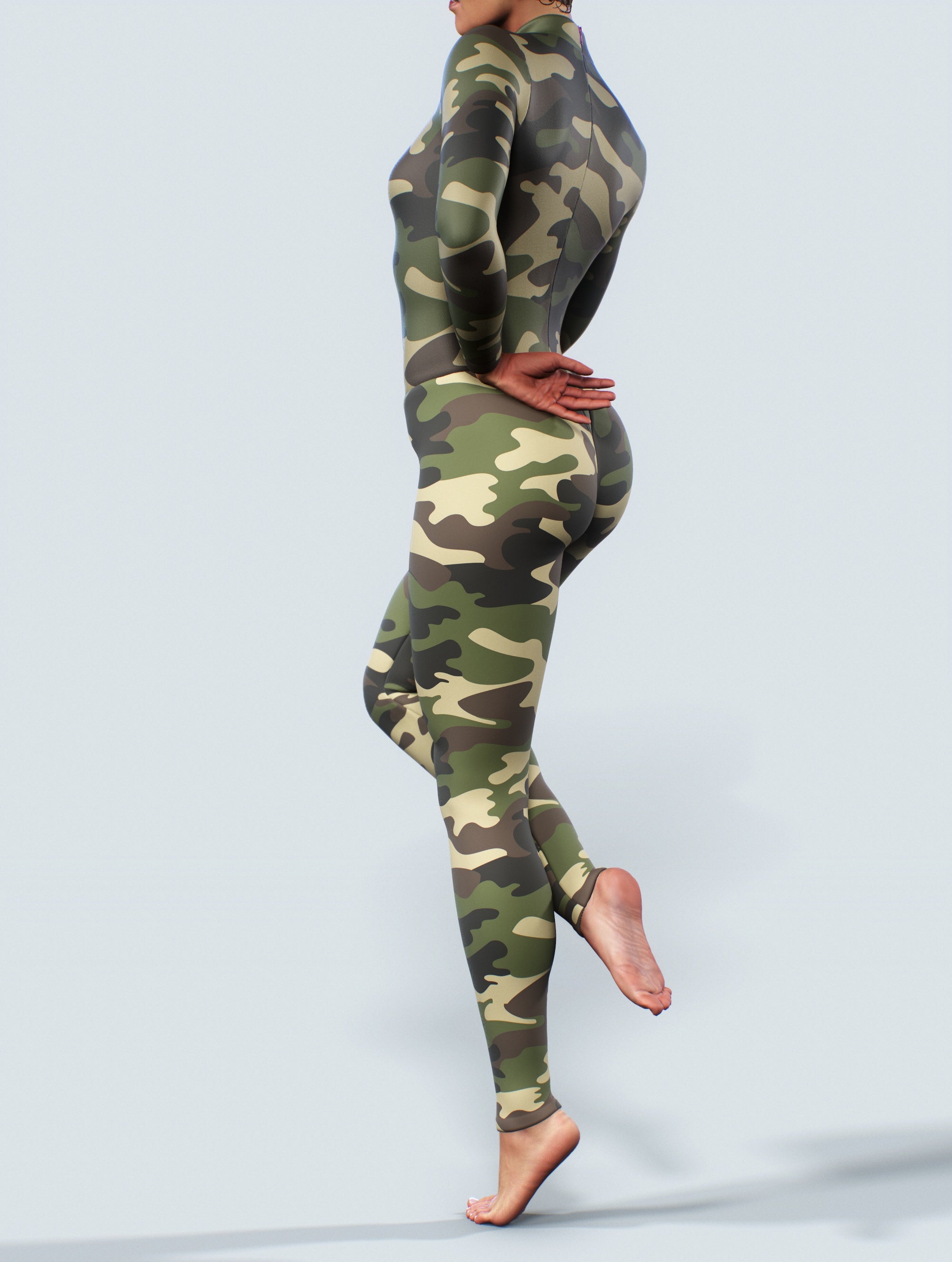 Military Green Unitard-unitard-bootysculpted