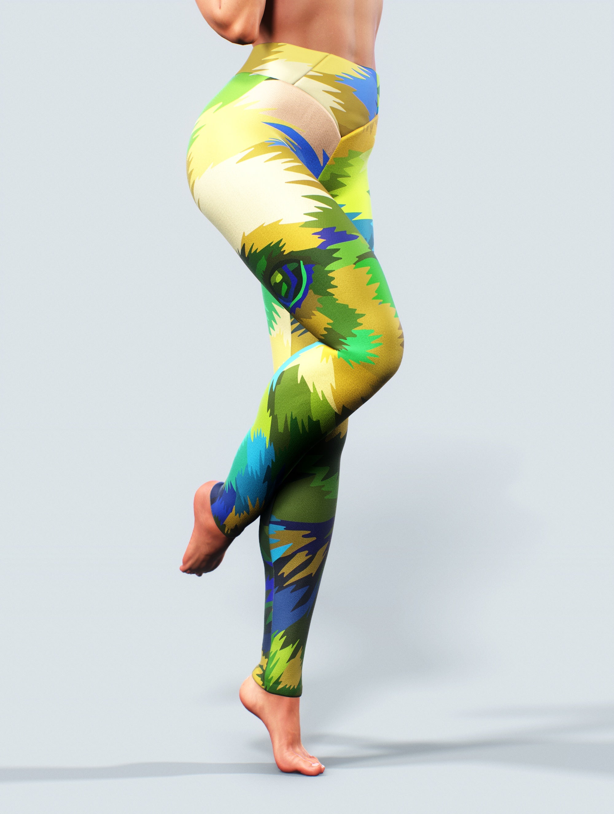 Minimalistic Bear Tights-High waisted leggings-bootysculpted