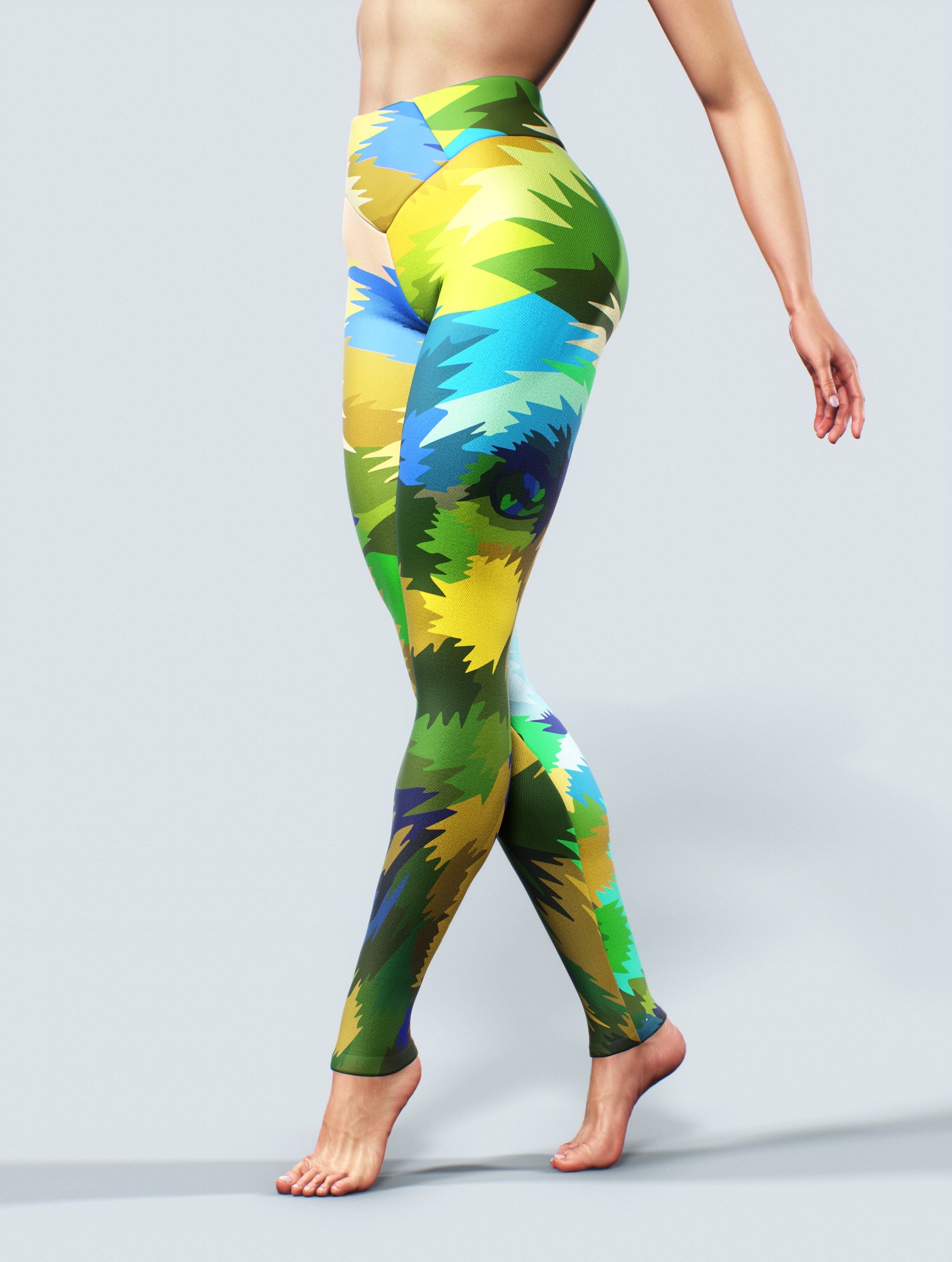 Minimalistic Bear Tights-High waisted leggings-bootysculpted