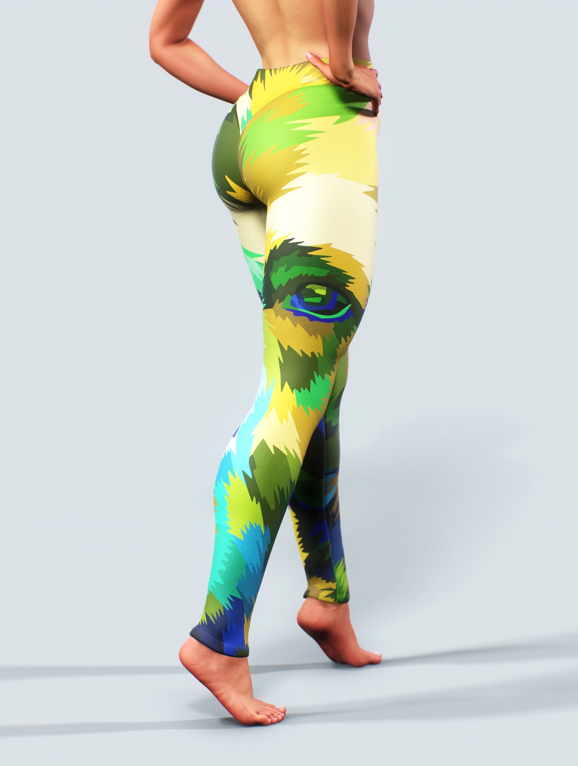 Minimalistic Bear Tights-High waisted leggings-bootysculpted