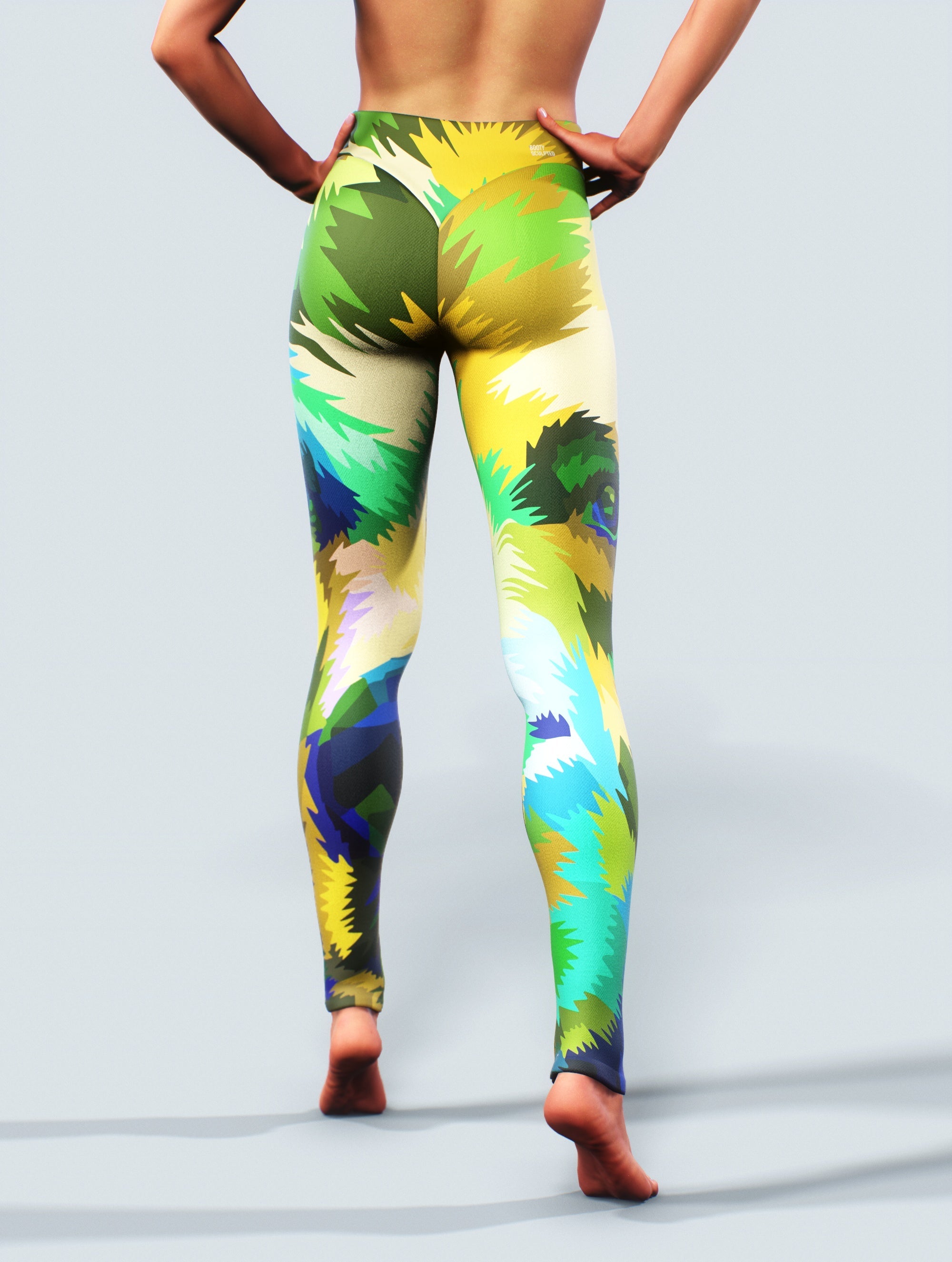 Minimalistic Bear Tights-High waisted leggings-bootysculpted
