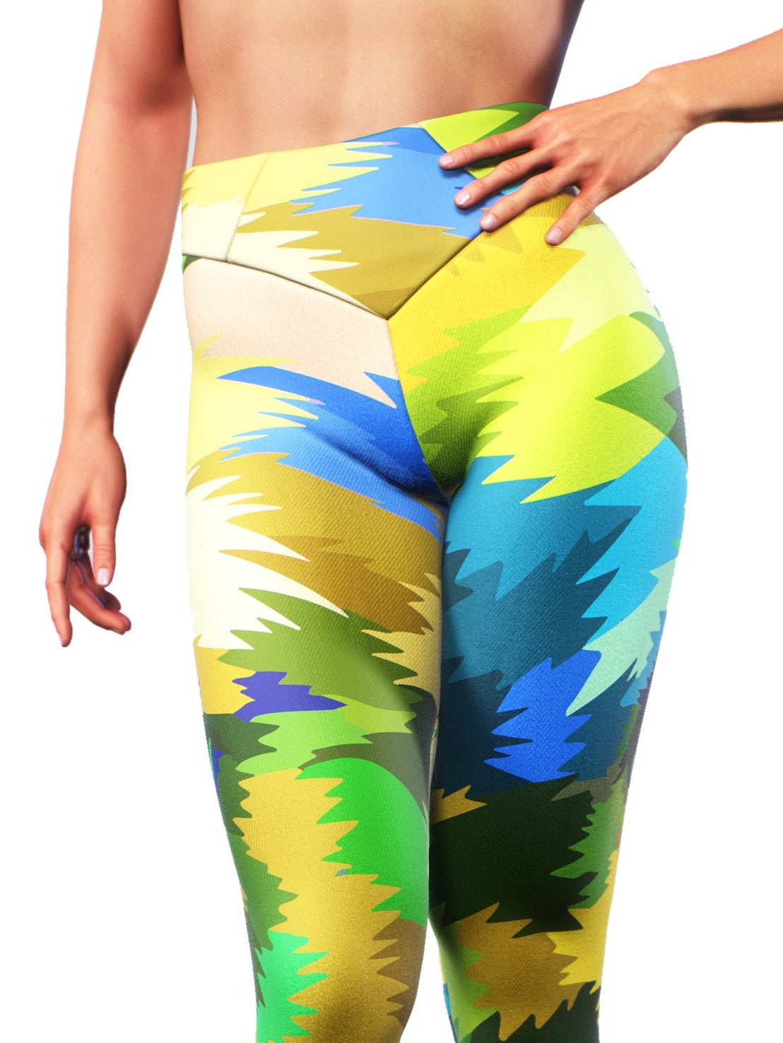 Minimalistic Bear Tights-High waisted leggings-bootysculpted