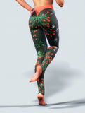 Mistletoe Gym Leggings-High waisted leggings-bootysculpted