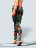 Mistletoe Gym Leggings-High waisted leggings-bootysculpted