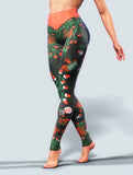 Mistletoe Gym Leggings-High waisted leggings-bootysculpted
