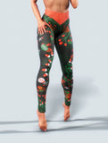 Mistletoe Gym Leggings-High waisted leggings-bootysculpted
