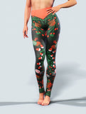 Mistletoe Gym Leggings-High waisted leggings-bootysculpted