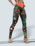 Mistletoe Gym Leggings-High waisted leggings-bootysculpted