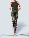 Mistletoe Gym Unitard-High waisted leggings-bootysculpted