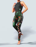 Mistletoe Gym Unitard-High waisted leggings-bootysculpted