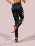 Moon Phases Black Leggings-High waisted leggings-bootysculpted