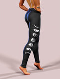 Moon Phases Black Leggings-High waisted leggings-bootysculpted