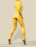 Mustard Yellow Bodysuit-unitard-bootysculpted