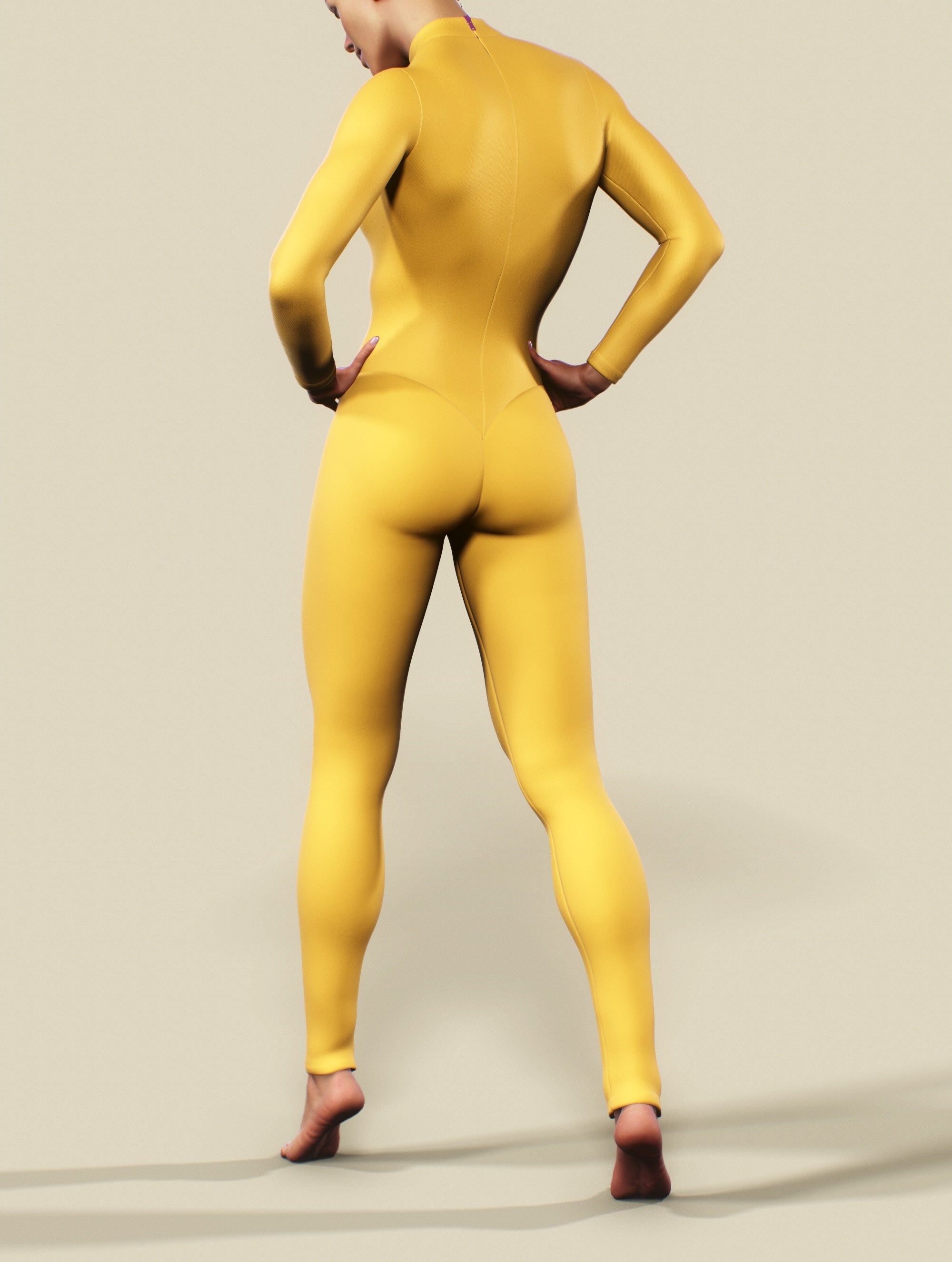 Mustard Yellow Bodysuit-unitard-bootysculpted