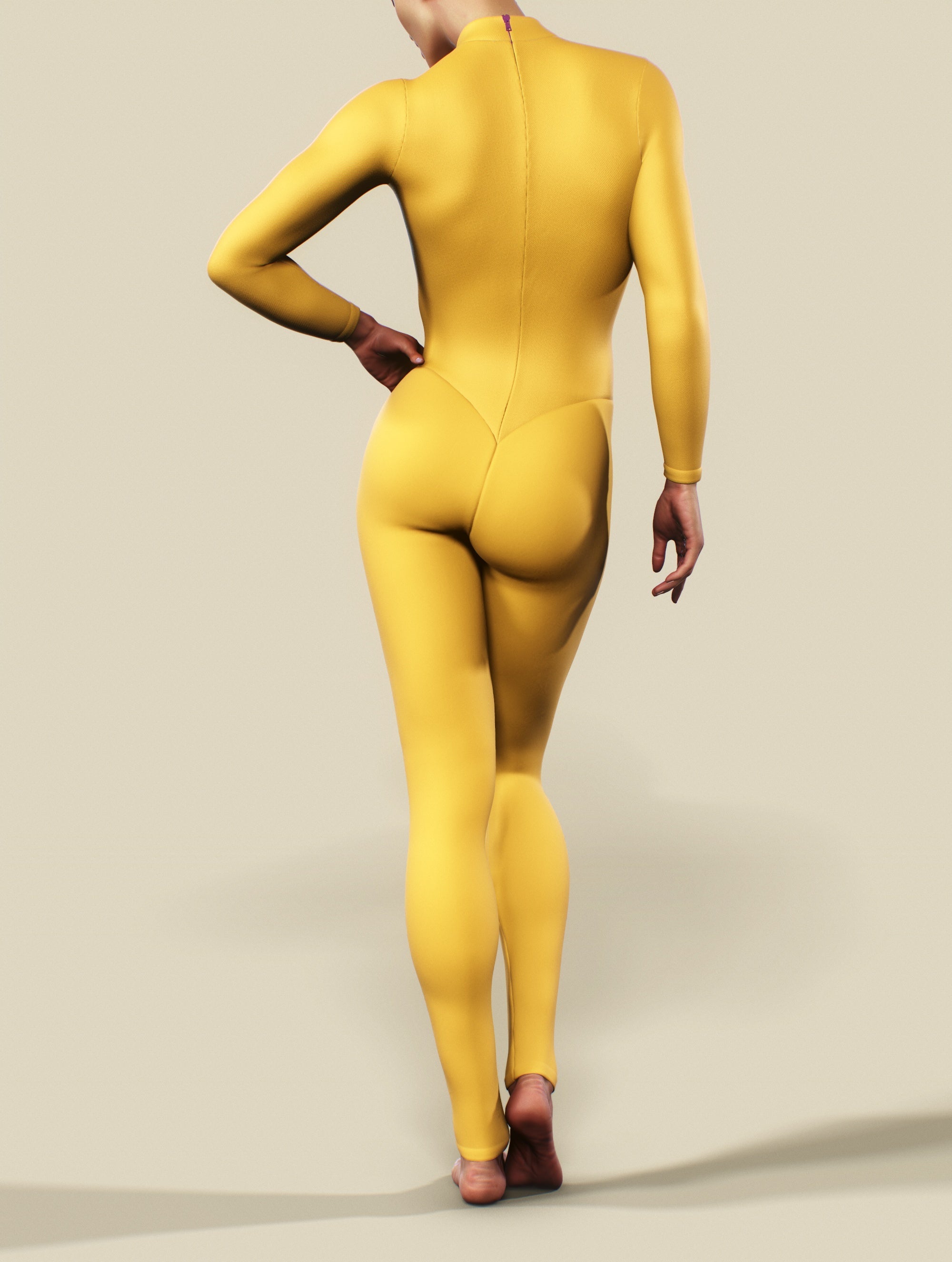 Mustard Yellow Bodysuit-unitard-bootysculpted