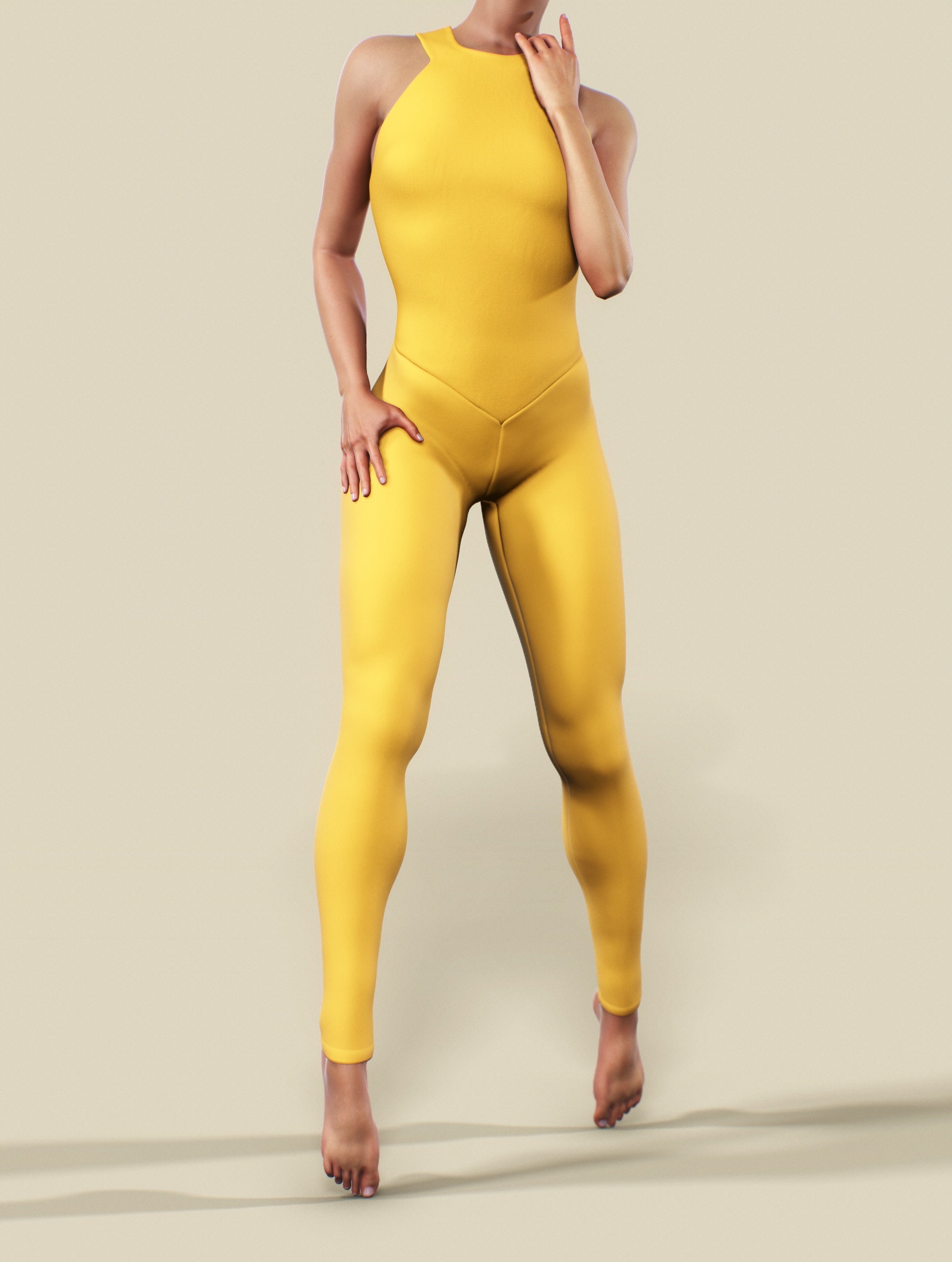 Mustard Yellow Unitard-unitard-bootysculpted