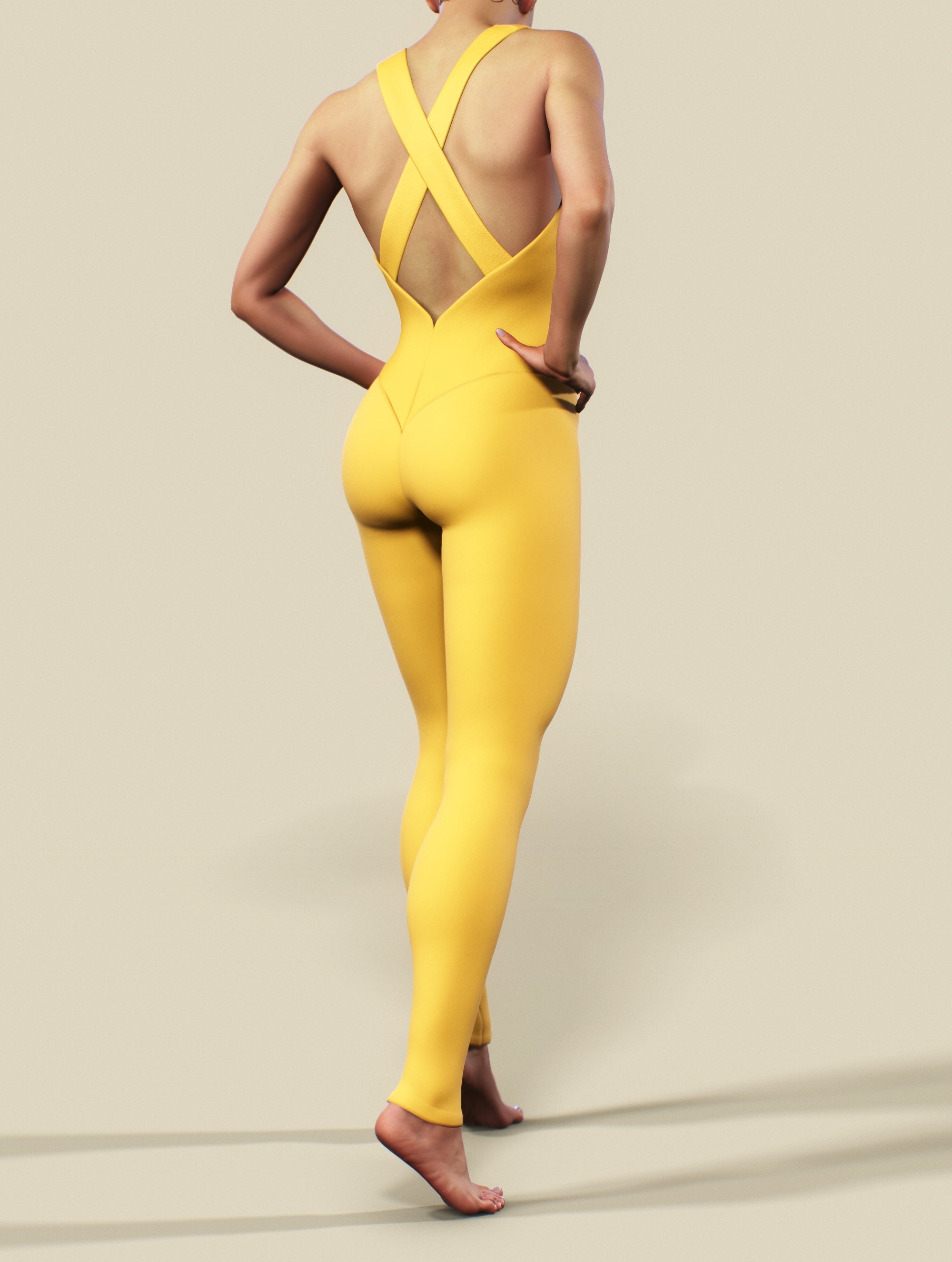 Mustard Yellow Unitard-unitard-bootysculpted