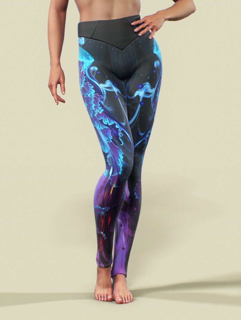 Ocean Creatures Yoga Pants-High waisted leggings-bootysculpted