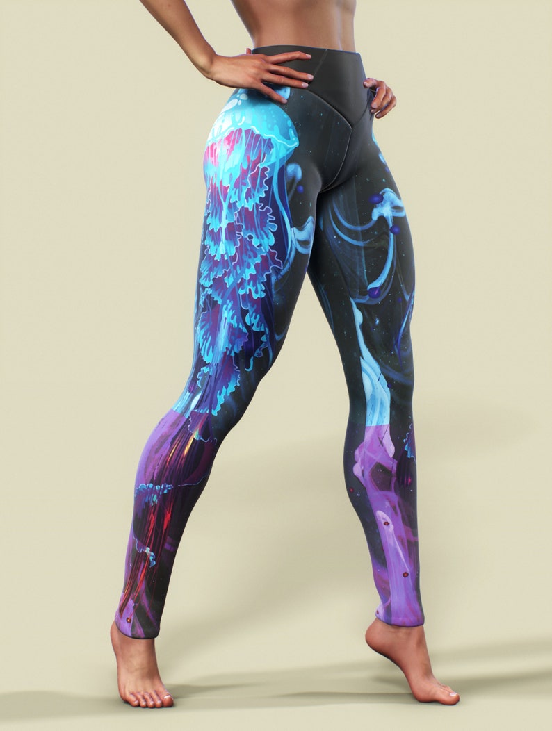 Ocean Creatures Yoga Pants-High waisted leggings-bootysculpted