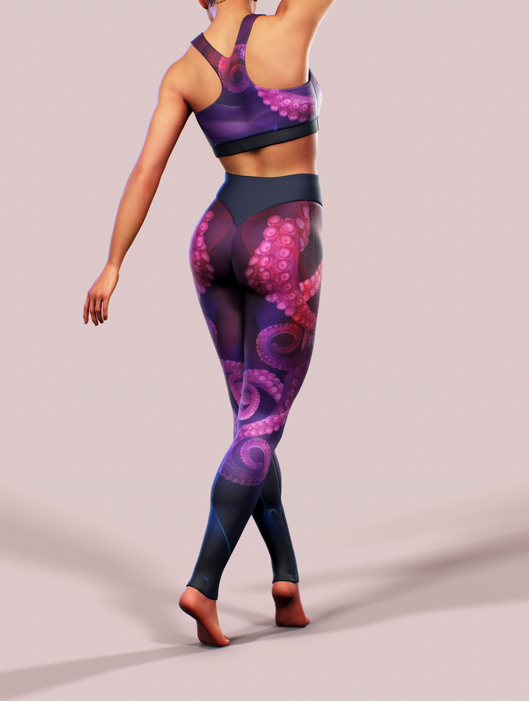 Octopus Haze Leggings-High waisted leggings-bootysculpted