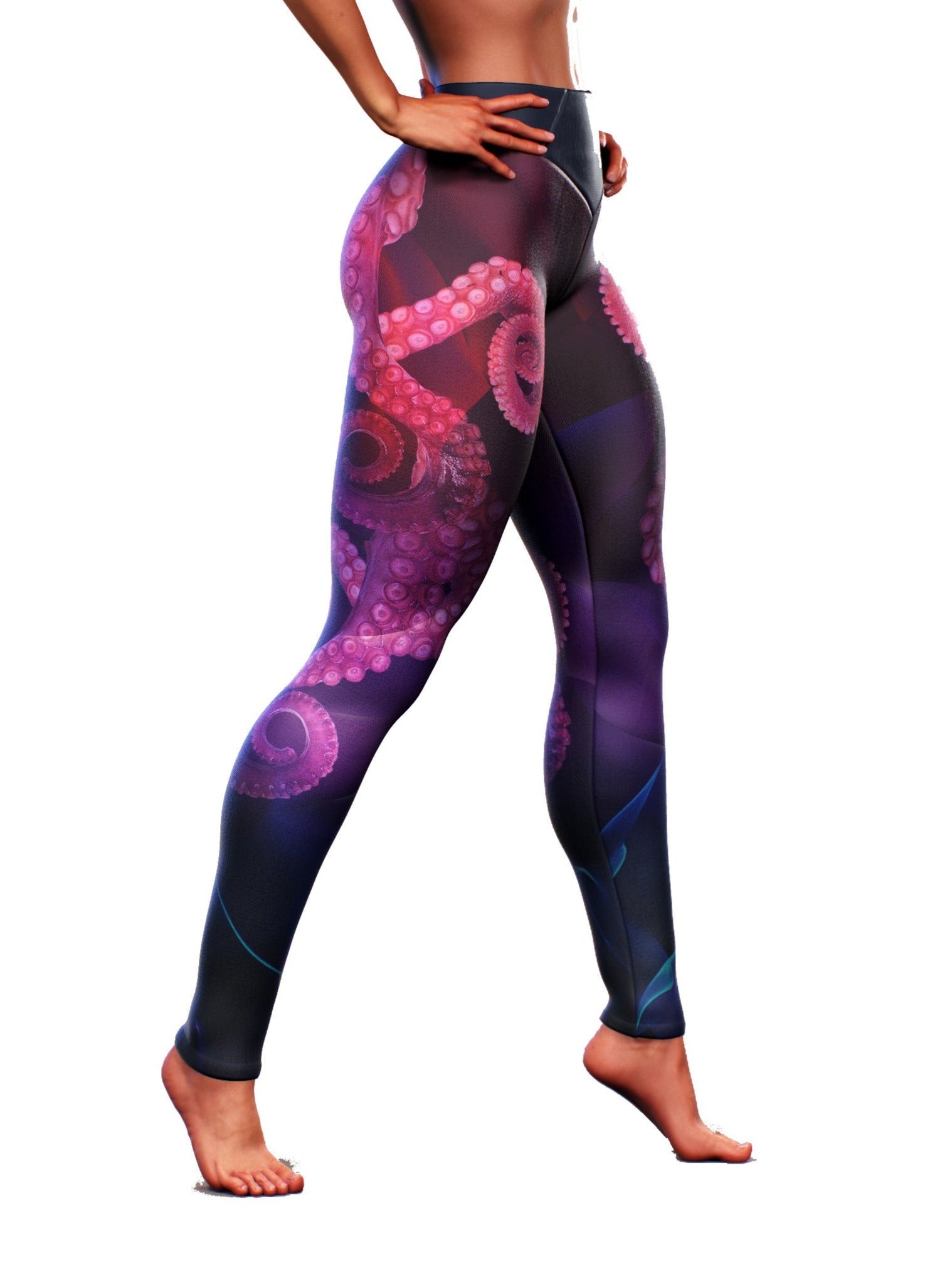 Octopus Haze Leggings-High waisted leggings-bootysculpted