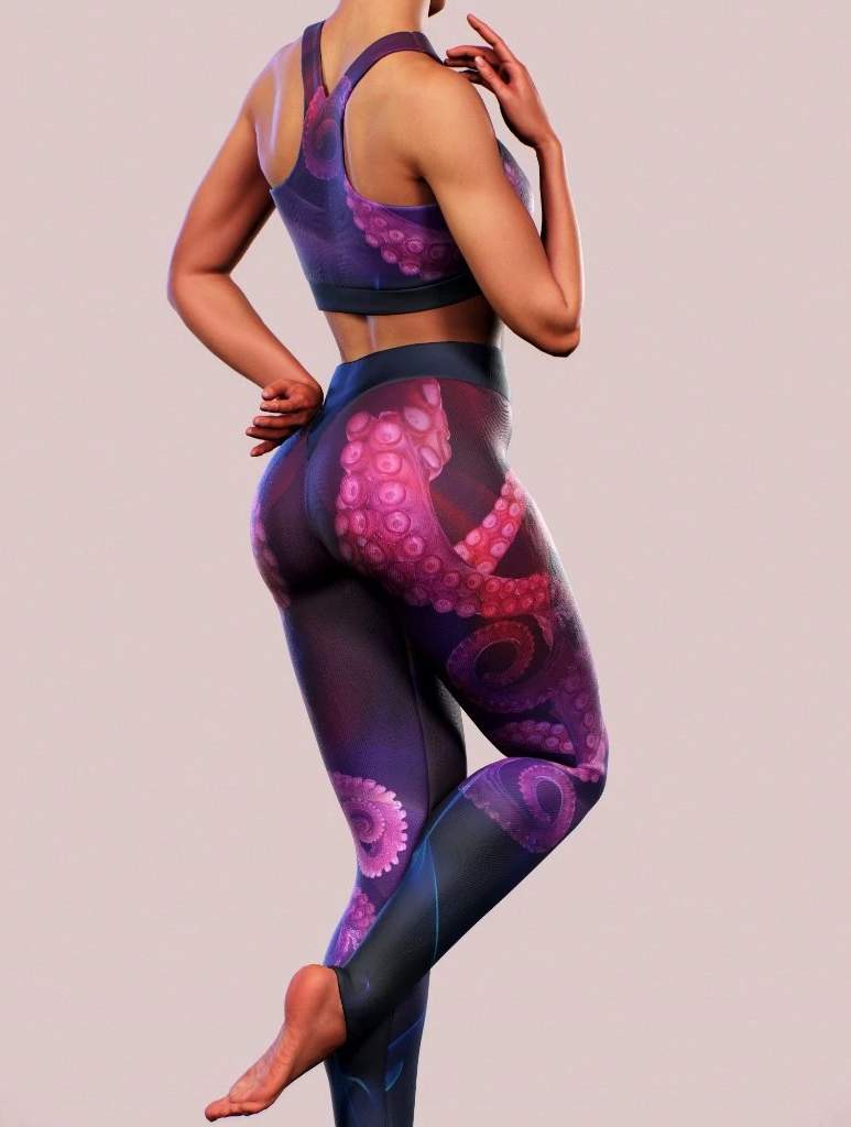 Octopus Haze Leggings-High waisted leggings-bootysculpted