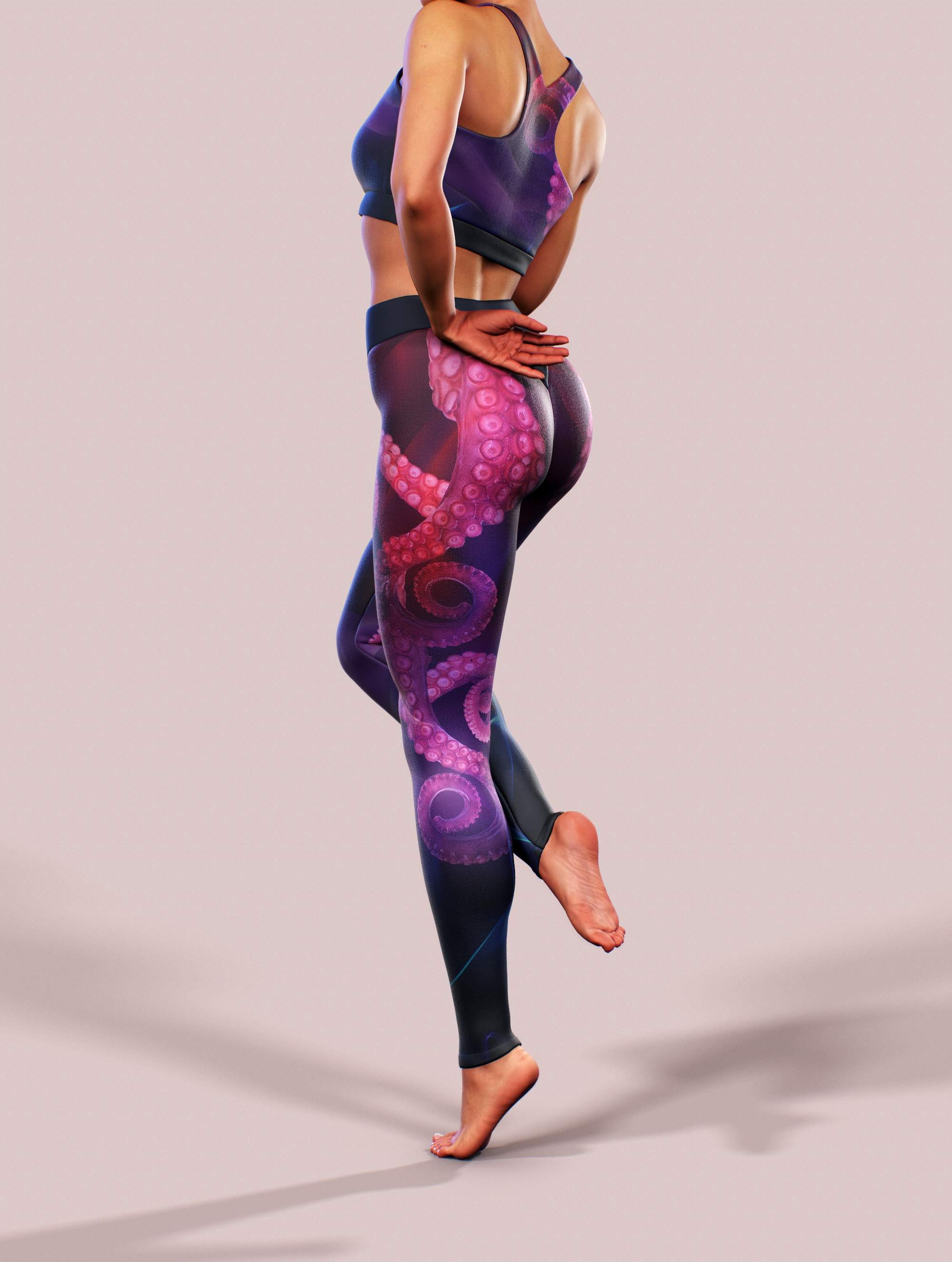 Octopus Haze Leggings-High waisted leggings-bootysculpted
