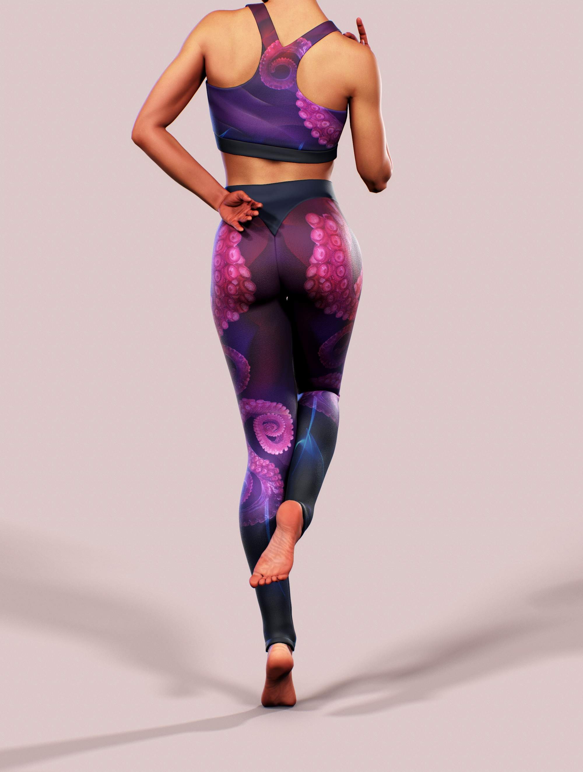 Octopus Haze Leggings-High waisted leggings-bootysculpted