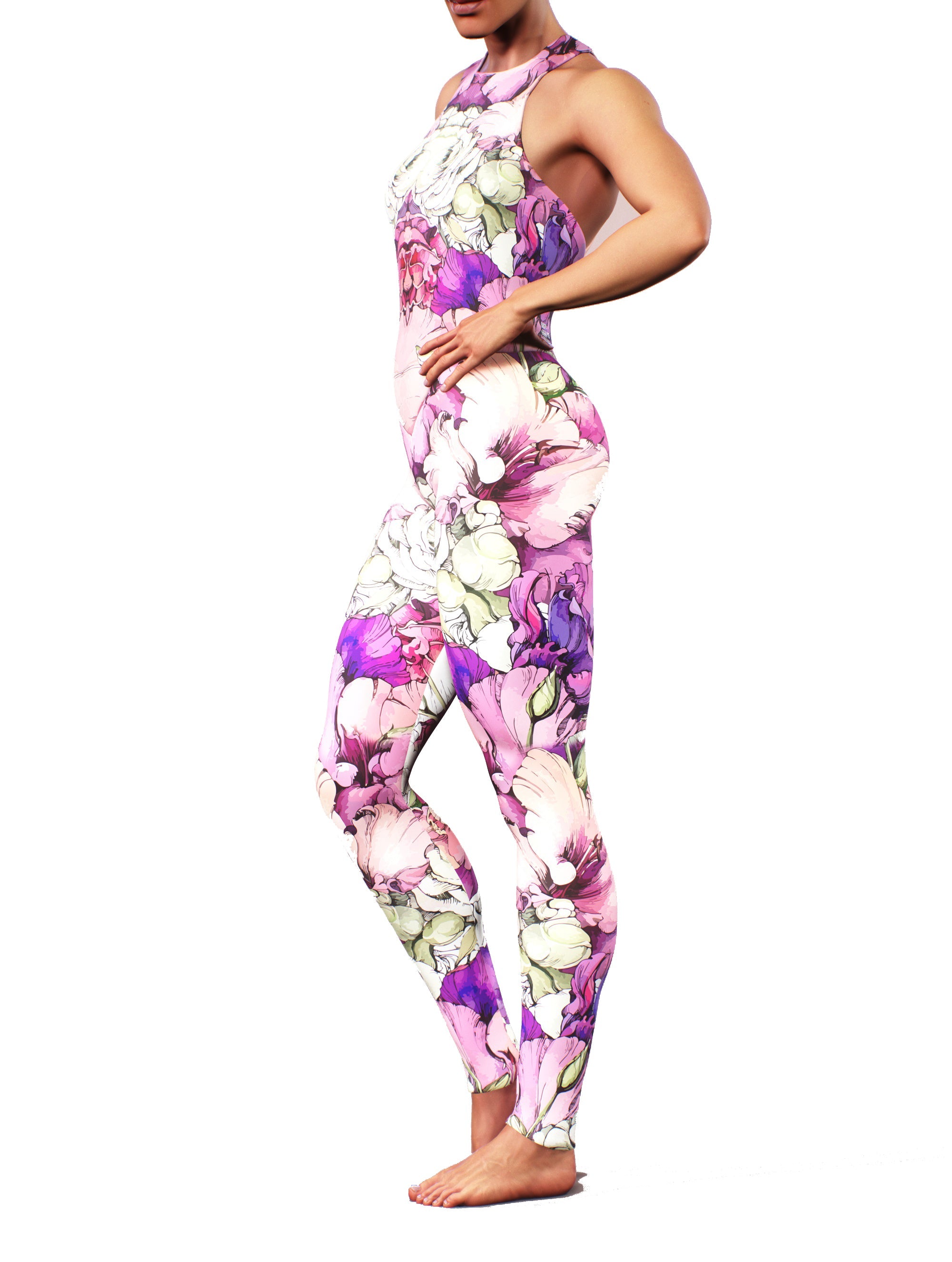Peony Sketch Catsuit-unitard-bootysculpted