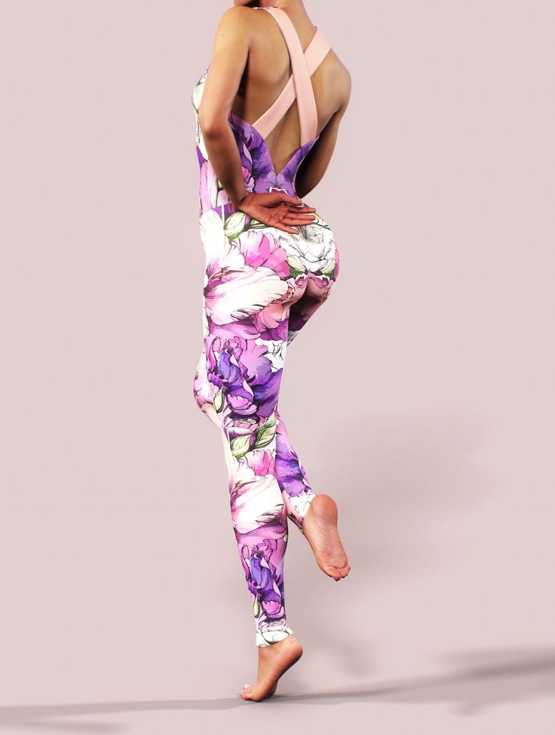 Peony Sketch Catsuit-unitard-bootysculpted
