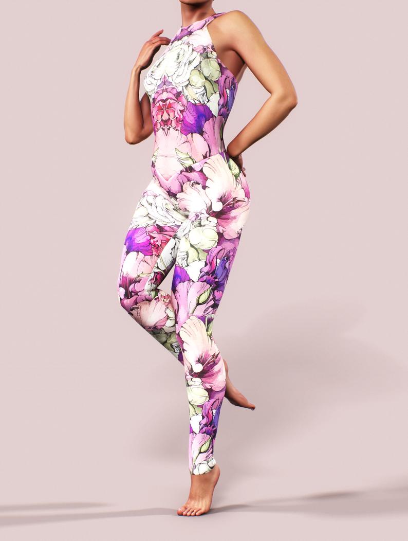 Peony Sketch Catsuit-unitard-bootysculpted